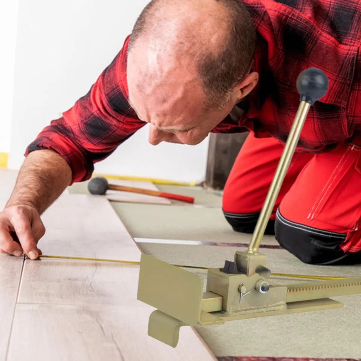 Hardwood Flooring Jack Positioning Tool - Heavy Duty Cast Steel Adjustable Nailer Professional | Flooring Jack | Flooring Tools for Installation Mount Repair Fix Plank Positioning Straightening