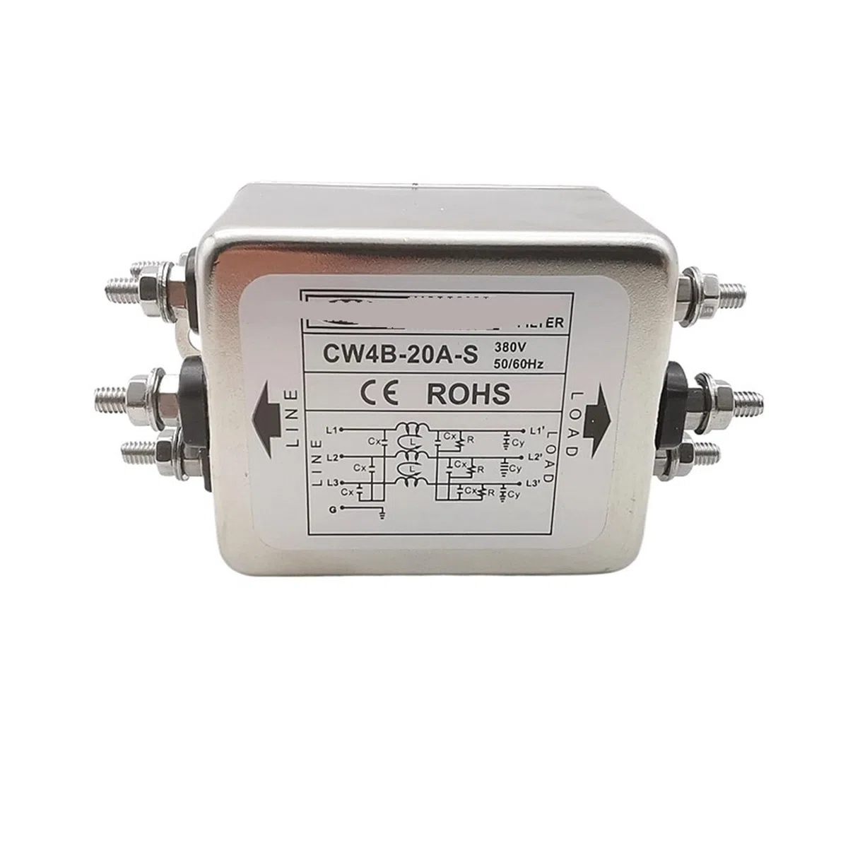 Filtro di Alimentazione trifase antidisturbo CW4B-10A-S 10A CW4B-20A-S 20A AC 380V(CW4B-20A-S 20A 380V)