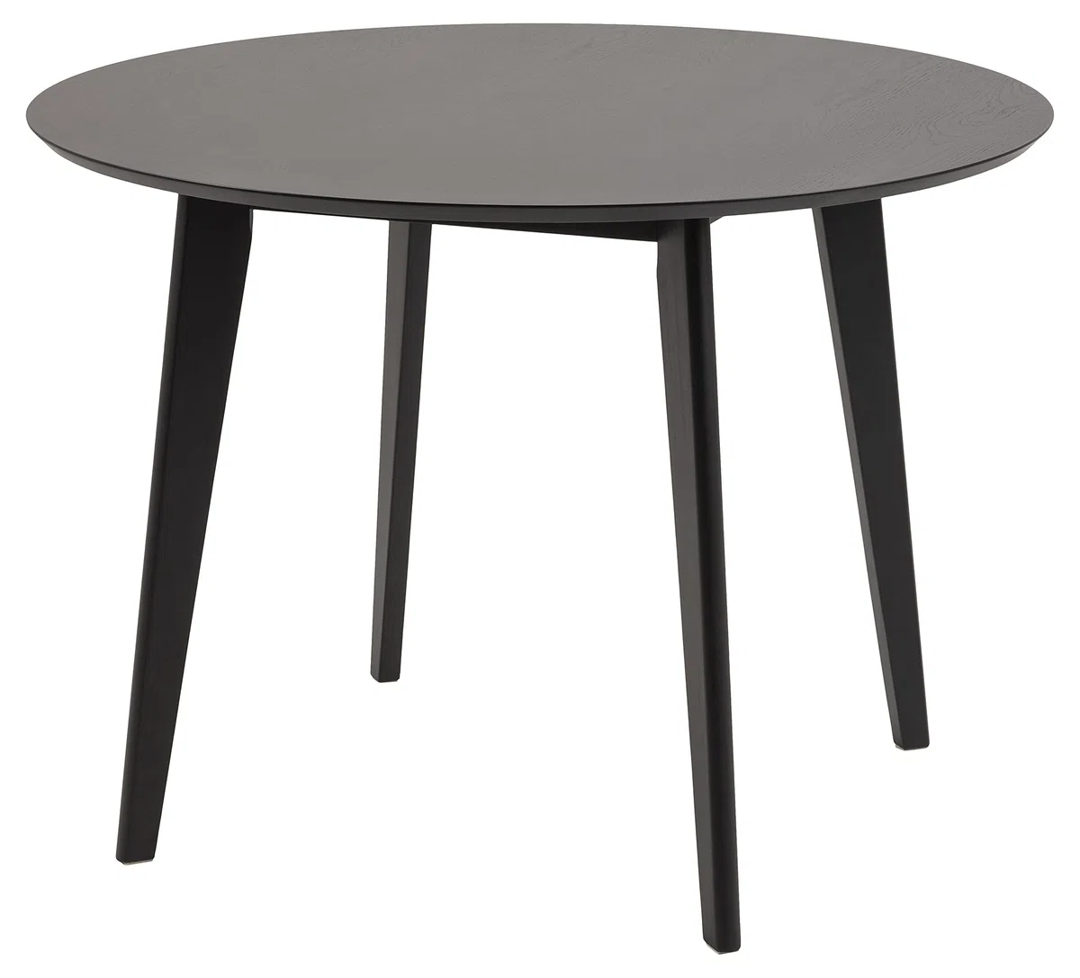 AC Design Furniture Roxanne tavolo da pranzo, nero, impiallacciatura rovere/albero della gomma, L: 105 x P: 105 x H: 76 cm, 1 pz
