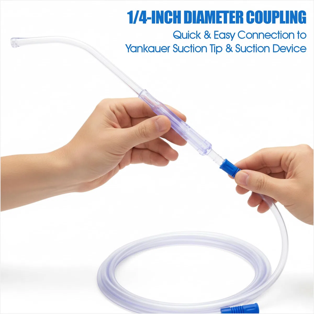 Yankauer - Punta di aspirazione orale, 16 cm, con controllo della ventilazione, tubo di aspirazione rigido per sistema di aspirazione dentale o clinica, 10 pezzi