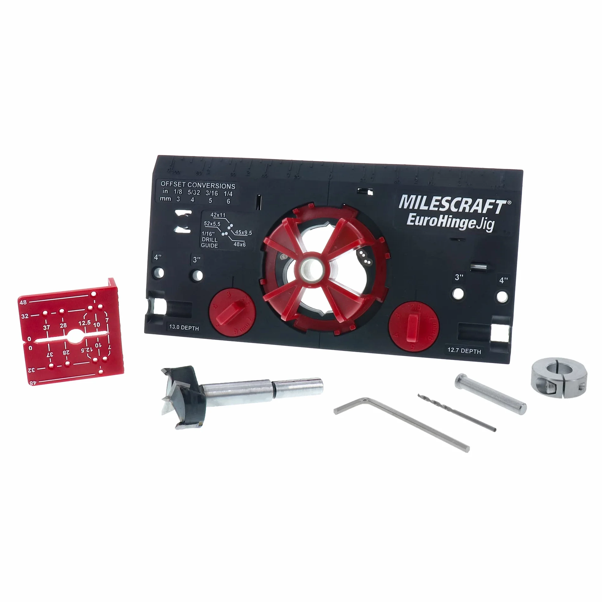 Milescraft 1342 Euro Hinge Jig Maschera per cerniere nascoste guida di perforazione per armadi