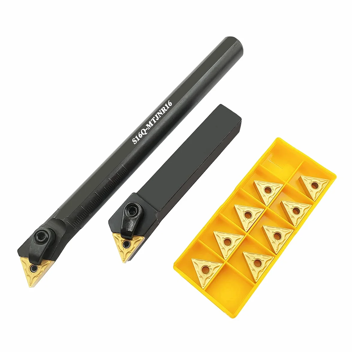 5/8 "Tornio Excircle carburo supporto utensile per tornitura MTJNR1616H16 + tornio in barra di alesatura interna S16Q-MTJNR16 + inserti di tornitura in carburo indicizzabile TNMG331(TNMG160404)