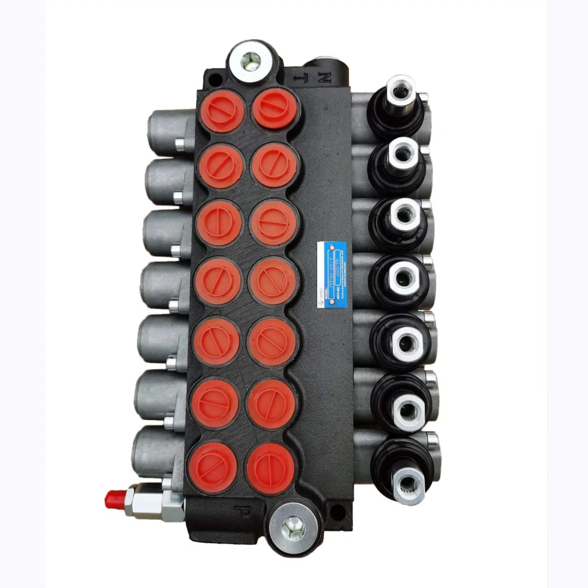 Valvola di controllo manuale idraulica, valvola idraulica, valvola di controllo manuale a doppia azione, 7 volte, 3600 PSI, 60 l/min, 13GPM + leva, per cilindri a doppia azione idraulici