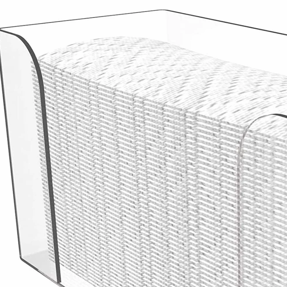 Dispenser di carta acrilico trasparente 29x10,6x17 cm per asciugamani H2 piegatura C-Z Interfold