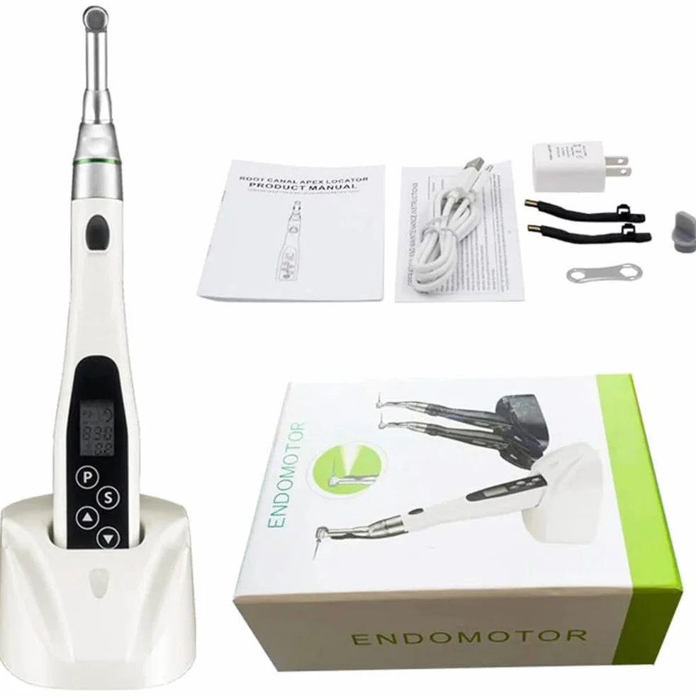 PRABOS Localizzatore Endomotore Dentale E Localizzatore Apicale, Mini Motore Dentale Wireless 16: 1, Due in Uno, Sistema di Reciprocità, Ricarica Senza Contatto