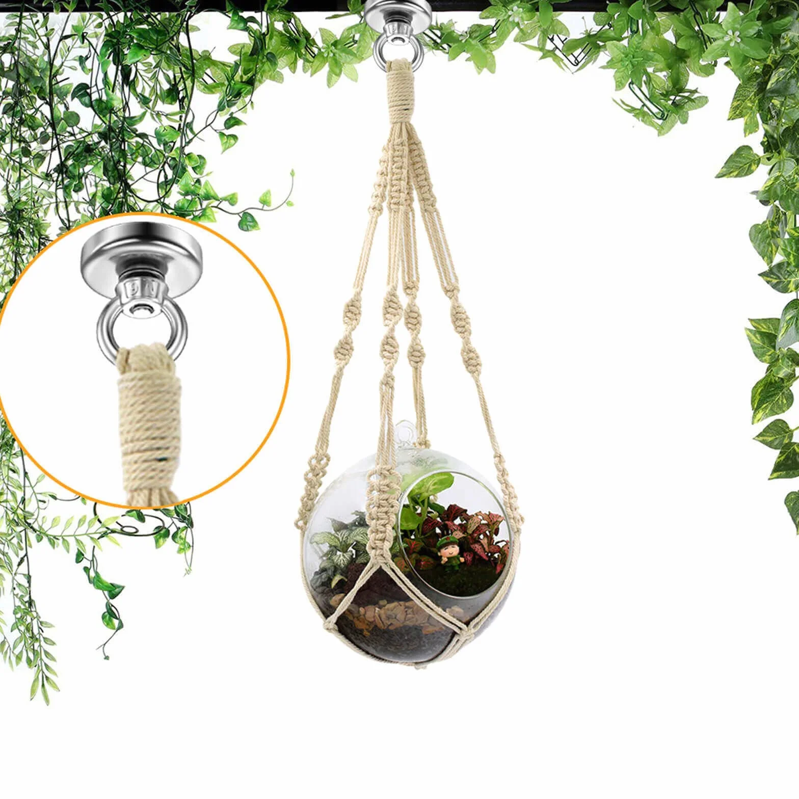 MIN CI Magneti forti da 36 mm, 12 ganci magnetici extra forti 55 kg (121 lb), forza adesiva al neodimio, magnete per pesca magnetica con occhiello, gancio magnetico, forte magnete per campeggio