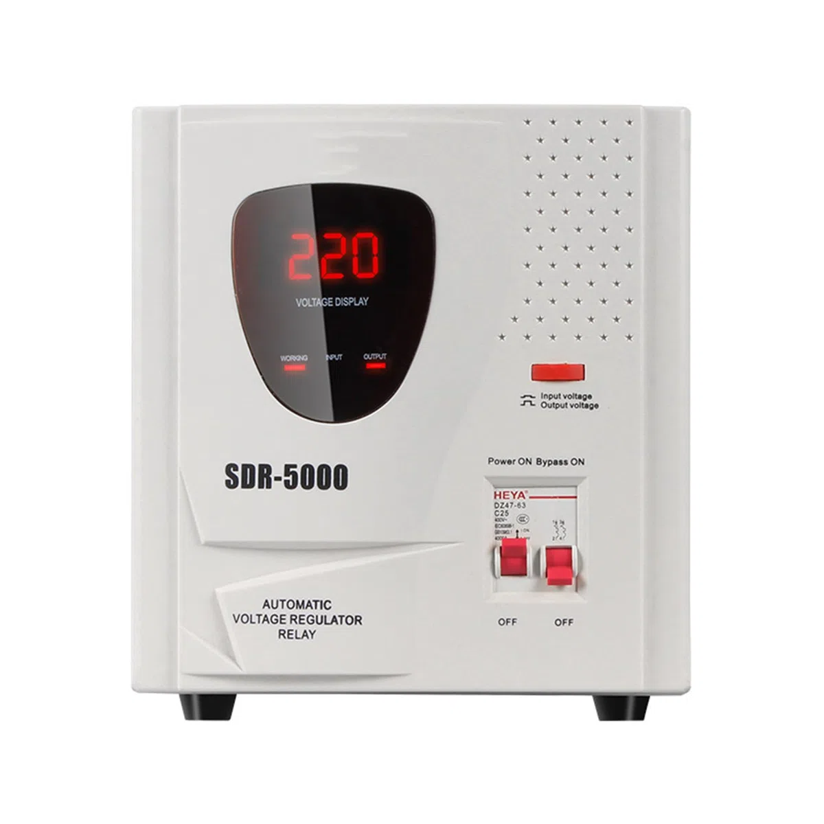 Regolatore di Tensione, 220V Alta Precisione Automatica Monofase Uso Domestico Stabilizzatore di Tensione AC Apparecchio Regolatore Protettore per Elettrodomestici Instabili,5KW