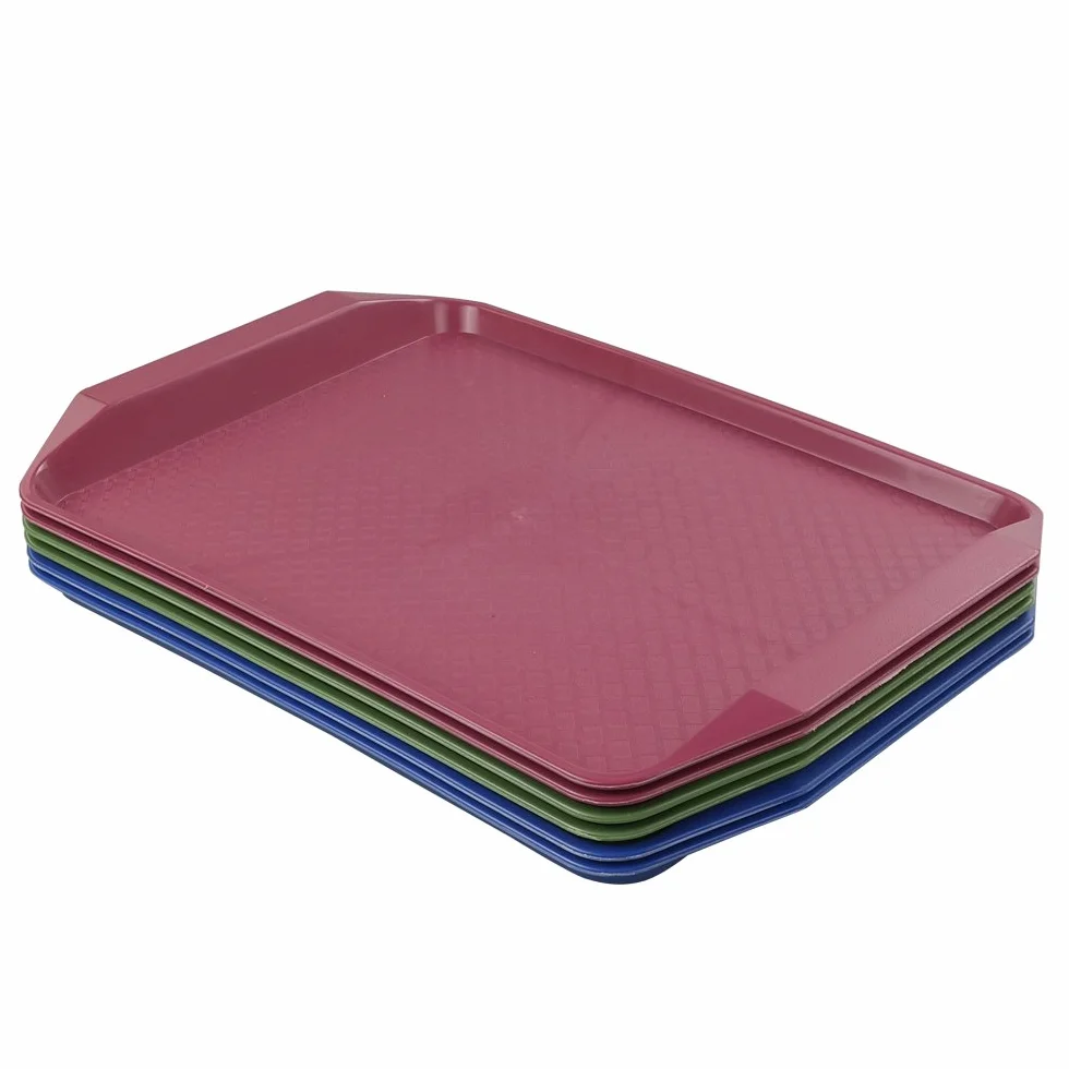 Vassoio da Portata in Plastica Colorata Set di 6