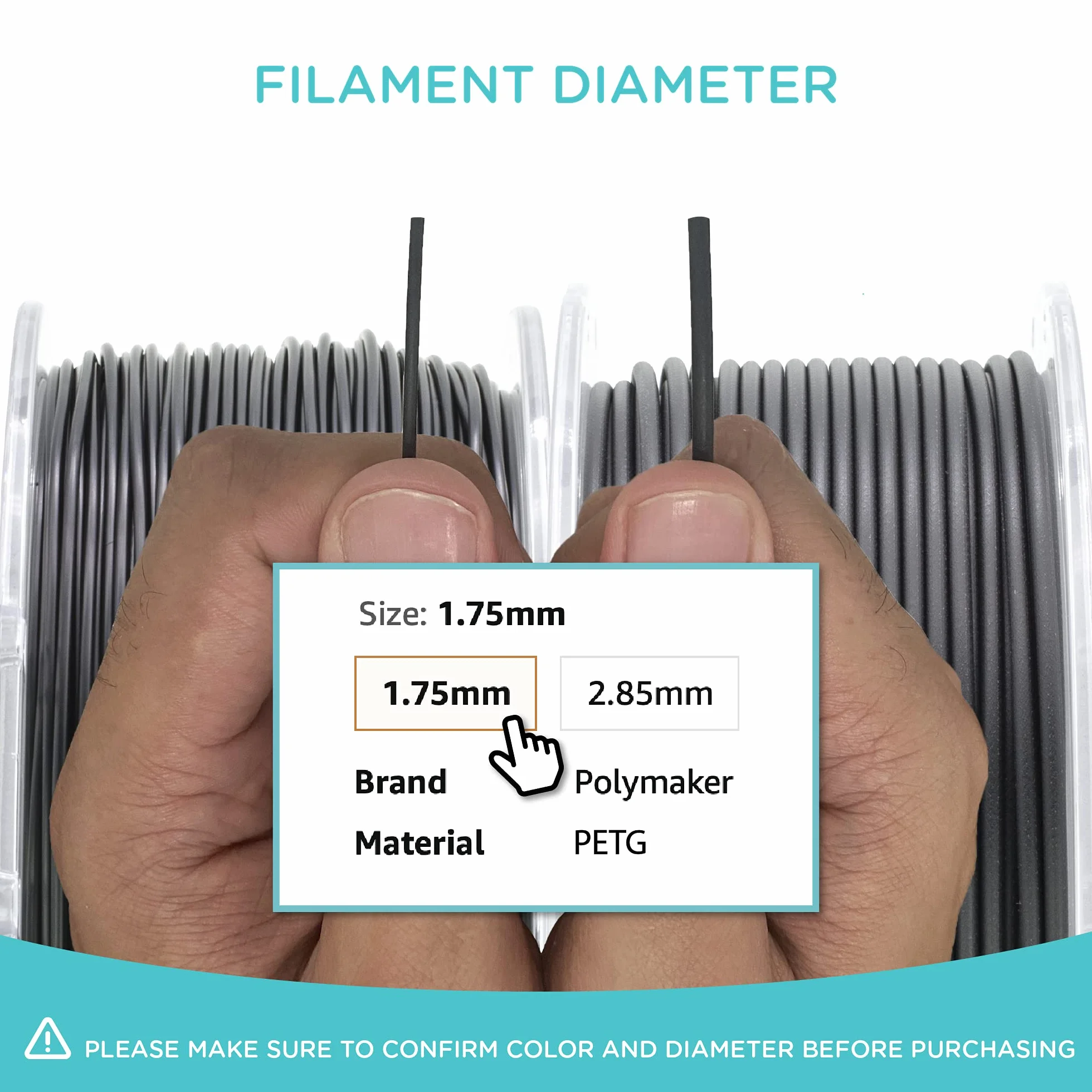 Polymaker PolyLite PETG Nero - 1,75mm - 1kg