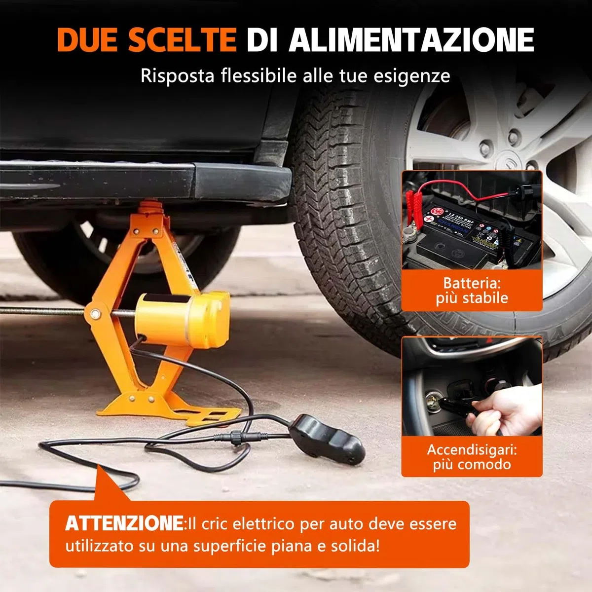 VOBOR Cric Idraulico Elettrico, 3Ton 12V DC Settore Automobilistico Martinetto con Chiave Elettrica per Auto SUV Furgone Garage e Attrezzature di Emergenza