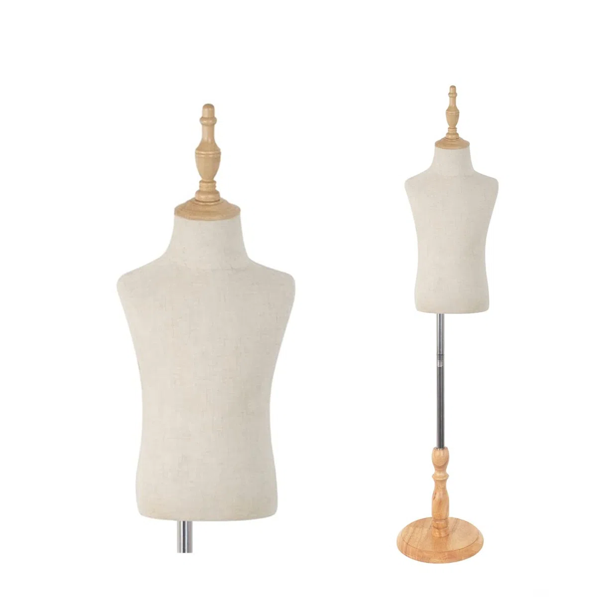 Manichino per bambini, forma di vestito da bambino con base in legno, forma regolabile per busto di ragazza e ragazzo, per abbigliamento, sciarpe, vetrine, negozi, 4-5 anni