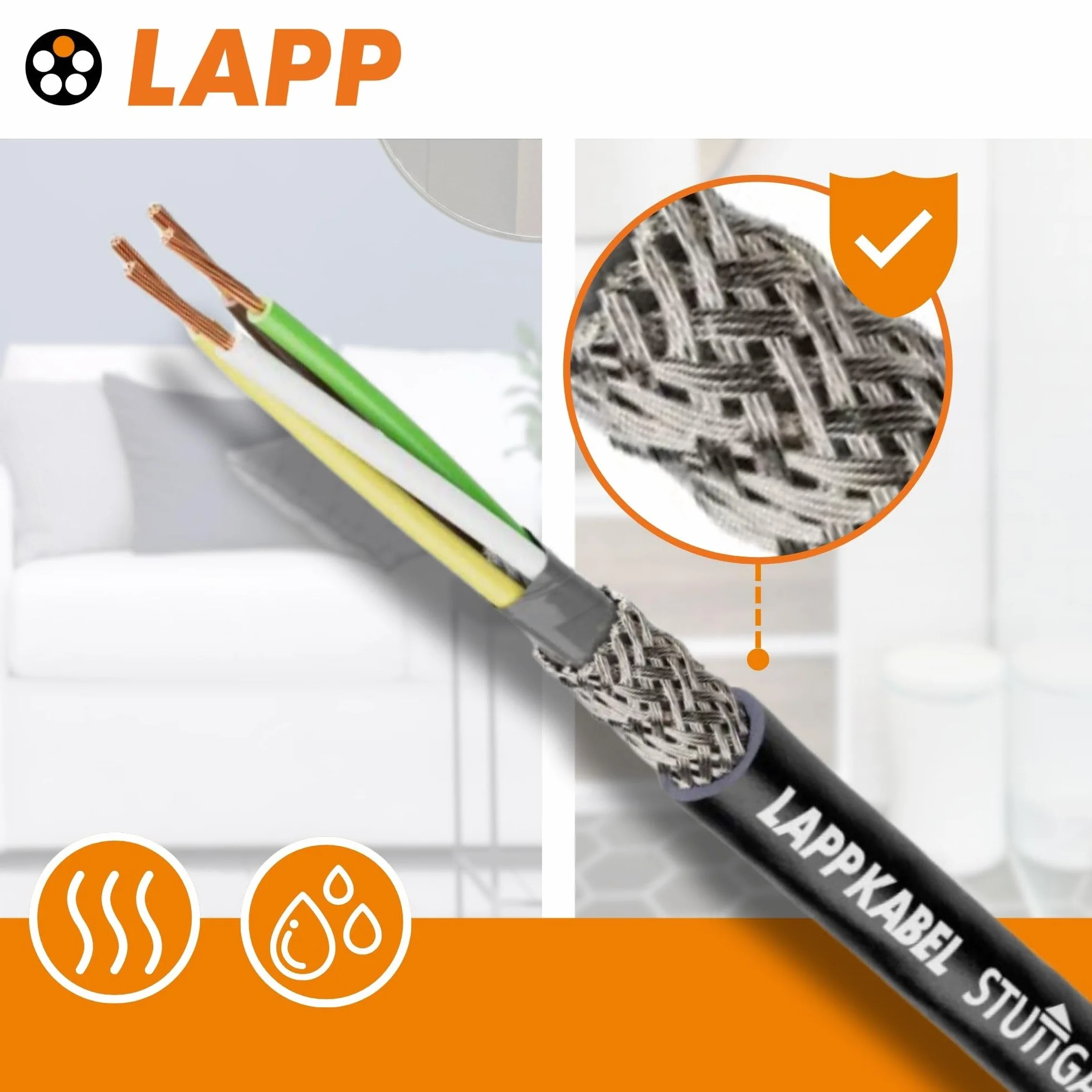 10 metri Lapp 1030478 Cavo di comando schermato LiYCY 7x0,25 mm² I resistente ai raggi UV I cavo di segnale a 7 fili I cavo dati per uso esterno I cavo a saldare I cavo di collegamento LED I nero