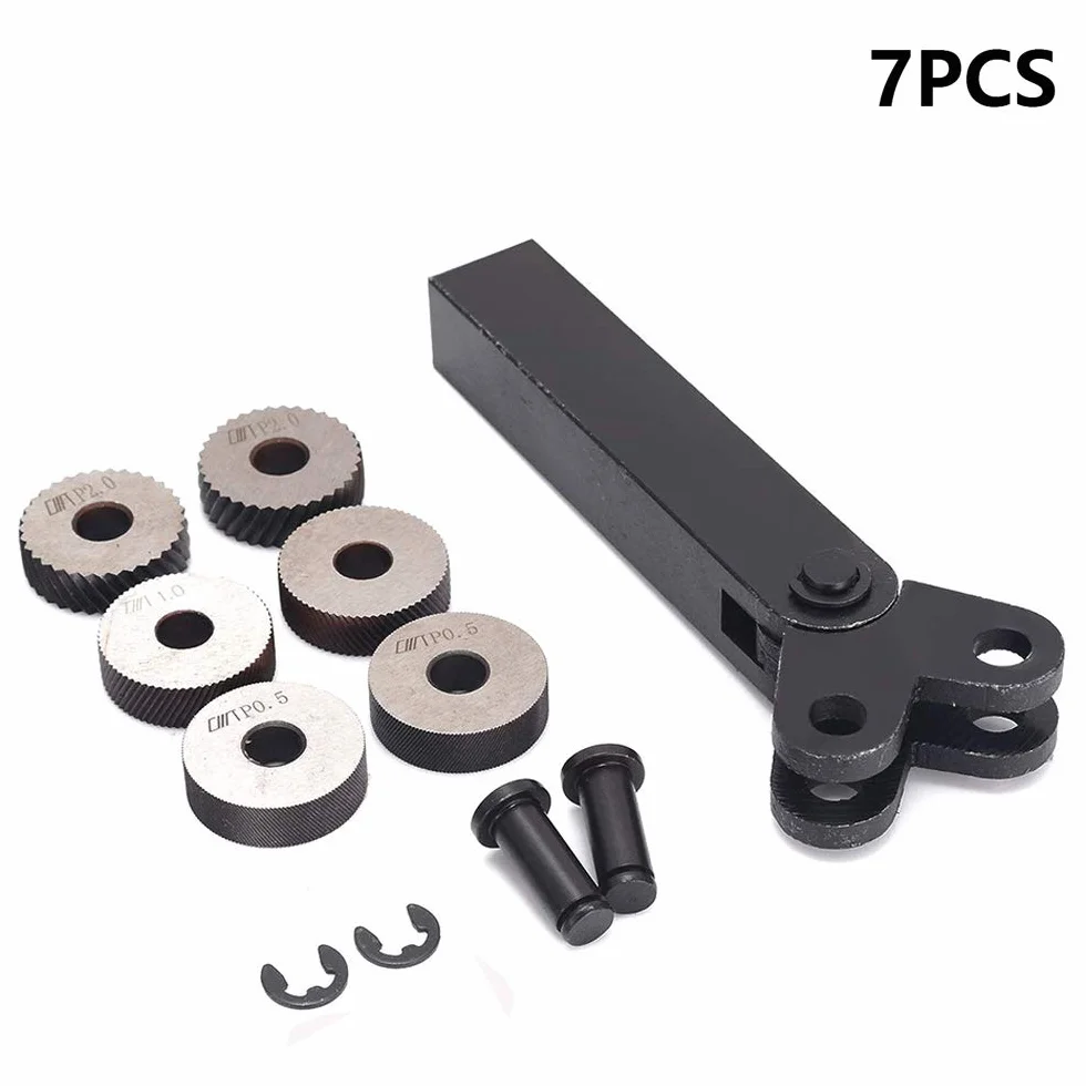 Set di ruote zigrinate in acciaio a doppia ruota con denti inclinati ruota diagonale set di ruote zigrinate lineari passo 0,5 mm 1 mm 2 mm per tornio