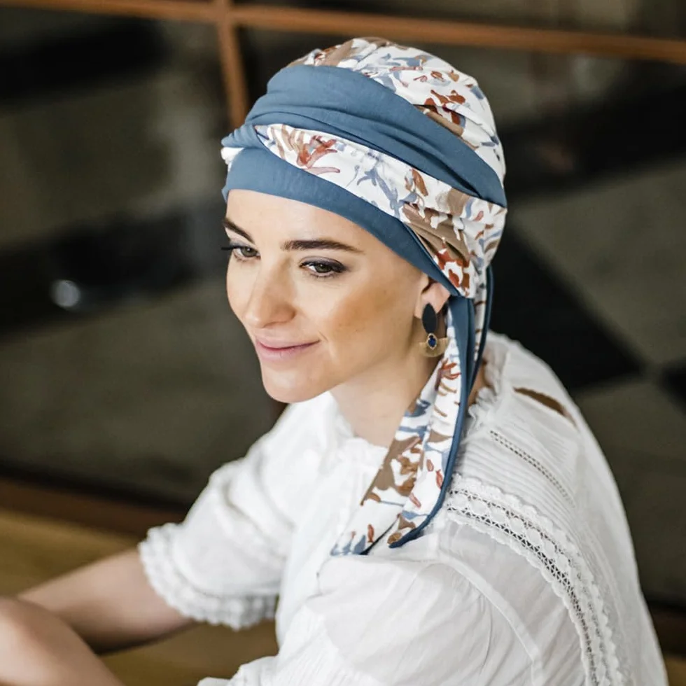 CAREBELL Foulard Oncologico Smooth Tessuto di bambù Chemioterapia Alopecia Realizzato a mano Spagna