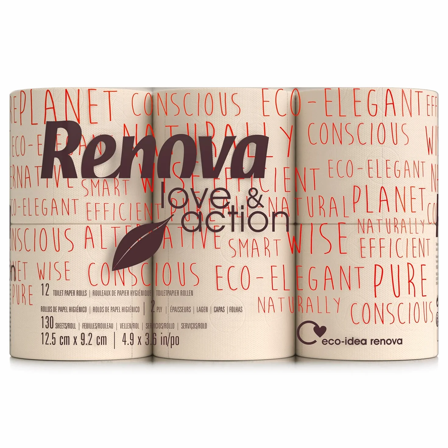 Renova Carta igienica Love&Action 108 rotoli ecologici Certificati FSC Ecolabel