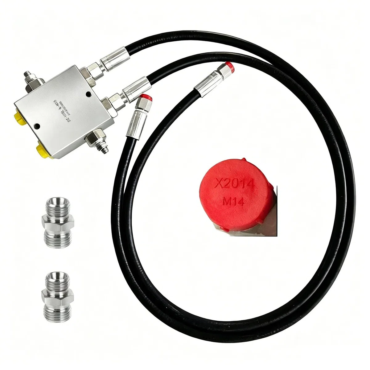 AMONIDA Kit Valvola Ammortizzatore per Miniescavatore da 120 Cm per Tecnici di Riparazione di Miniescavatori Sostituzione Diretta Parti Usurate Del Motore Girevole Idraulico