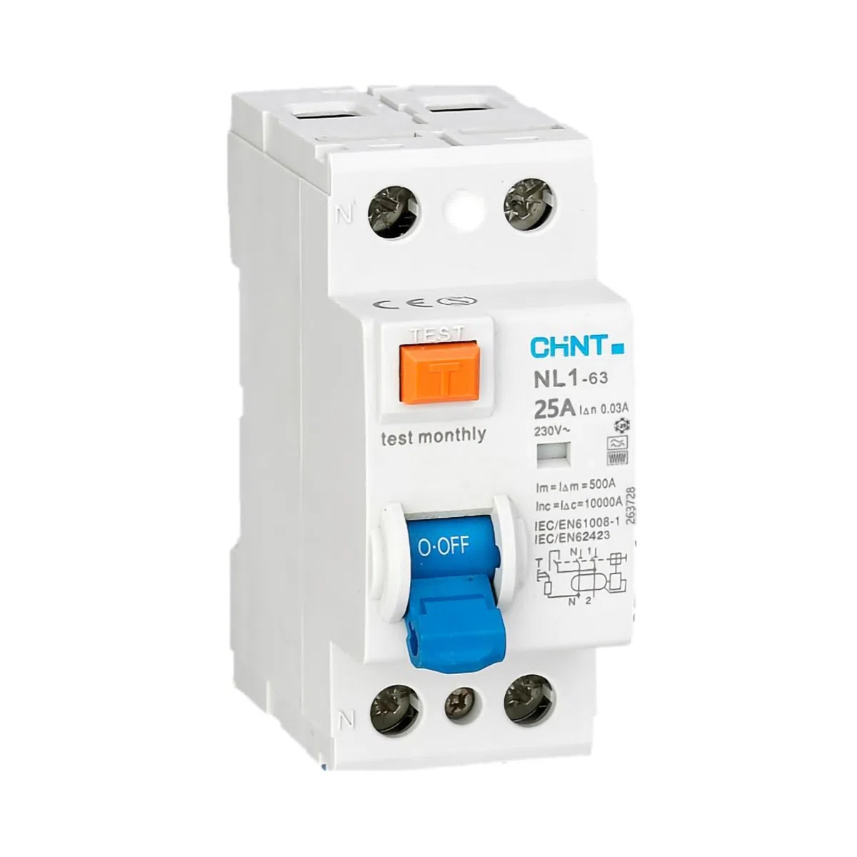 Differenziale puro Chint 263718 NL1-63-1p+n tipo F