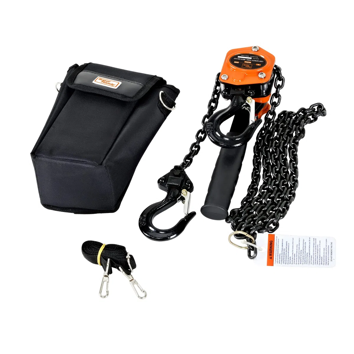 SuperHandy Mini Lever Hoist Come Along 1/2 TON 1100 LBS capacità 5FT Lift 2 Heavy Duty Ganci Commercial Grade in acciaio per sollevamento Tirare costruzione di edifici garage