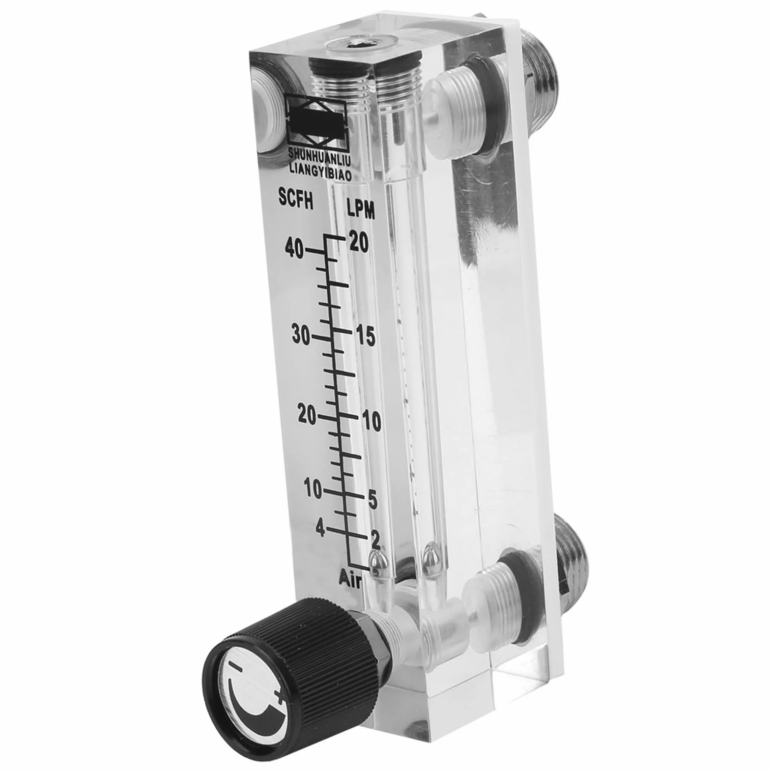 Flussometro a gas regolabile LZM-6T Ottone BSP 1/4" 2-20LPM 4-40SCFH