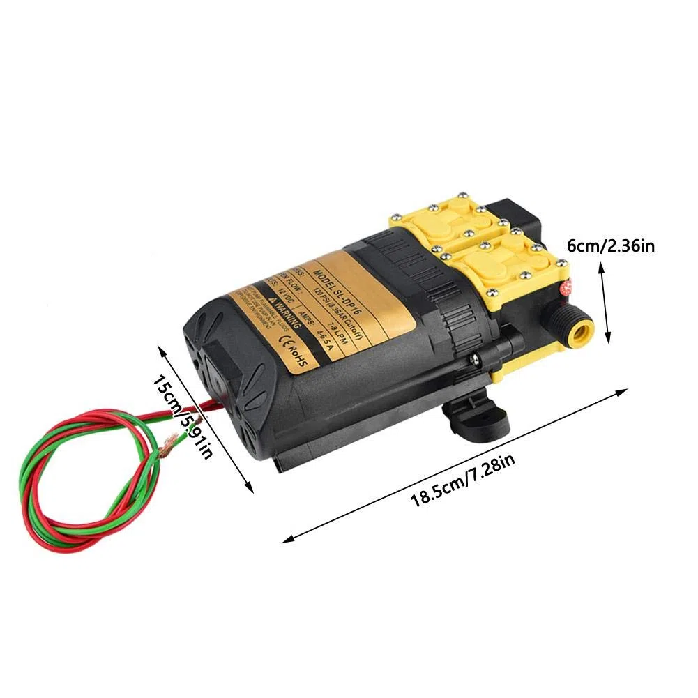 12V CC Pompa Elettrica, Pompa Irroratrice Agricola, Pompa Acqua ad Alta Pressione Multifunzionale, Pompe Autoadescanti per Barca da Diporto Agricoltura