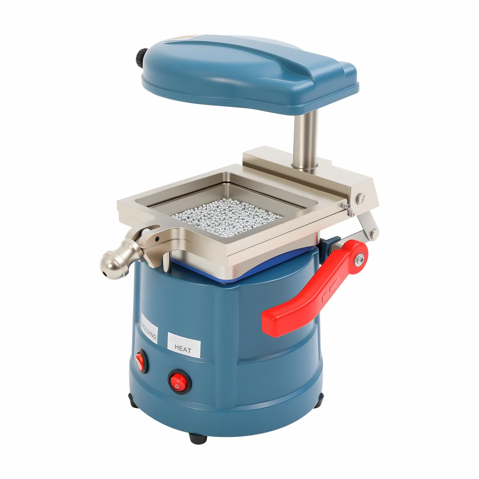 Dental Vacuum Forming Machine, 220V 800W Valori di Laboratorio Termoforming Equipaggiamento Motore Materiale Regolabile per Cura Dentale dello Stampaggio