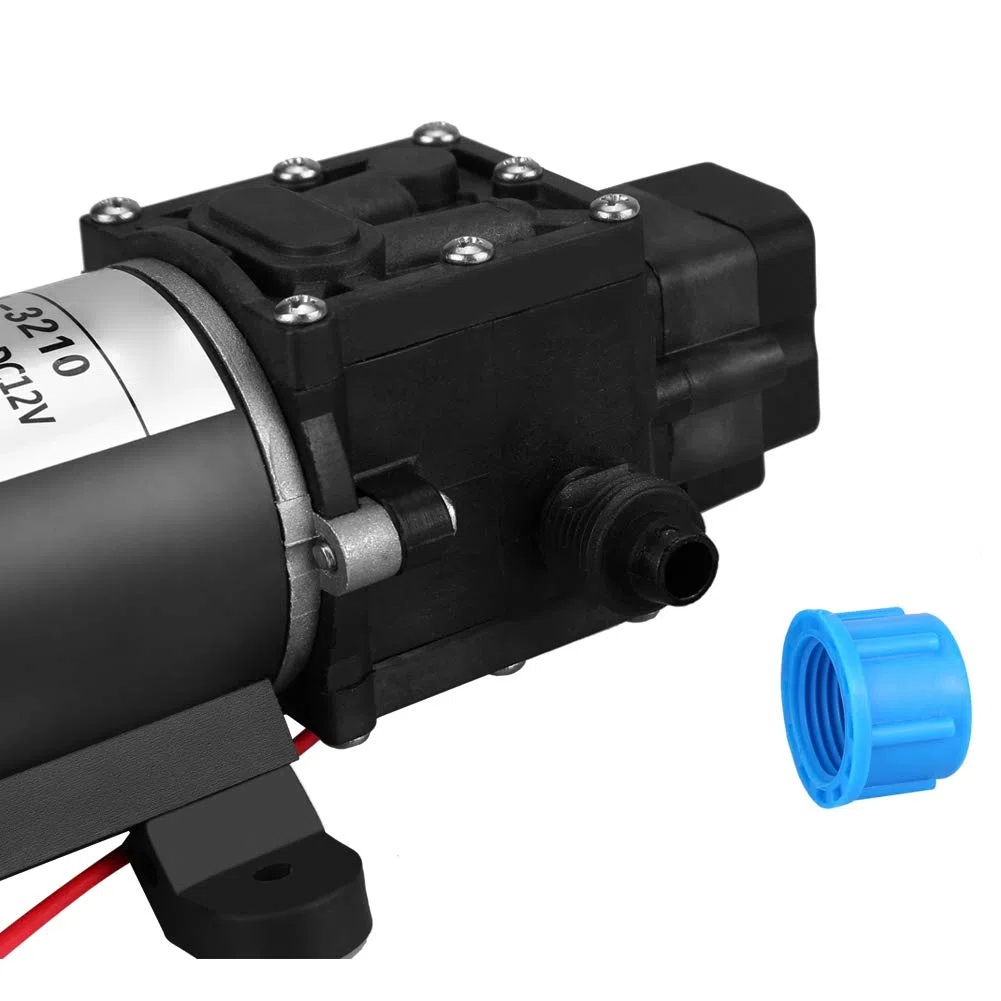 Pompa Acqua Autoadescante ad Alta Pressione, DC 12V, Automatica per Barche, Roulotte e Giardino, 100W, 8L/min