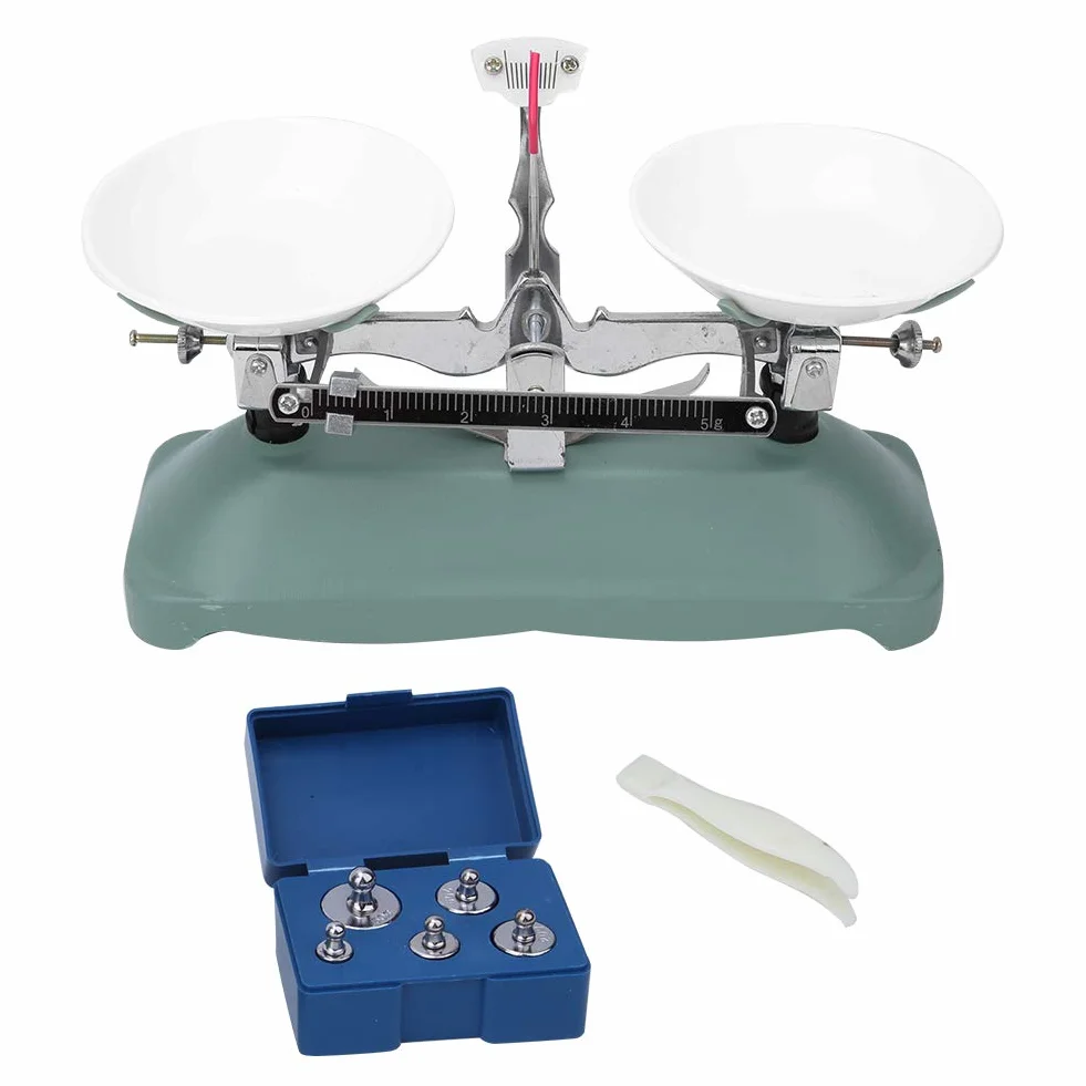 Bilancia Meccanica da 100/500 Grammi con Kit di Pesi Vassoio Bilancia Pesapersone da 10 G, 20 G, 50 G, 100 G, 200 G (100 Grammi)