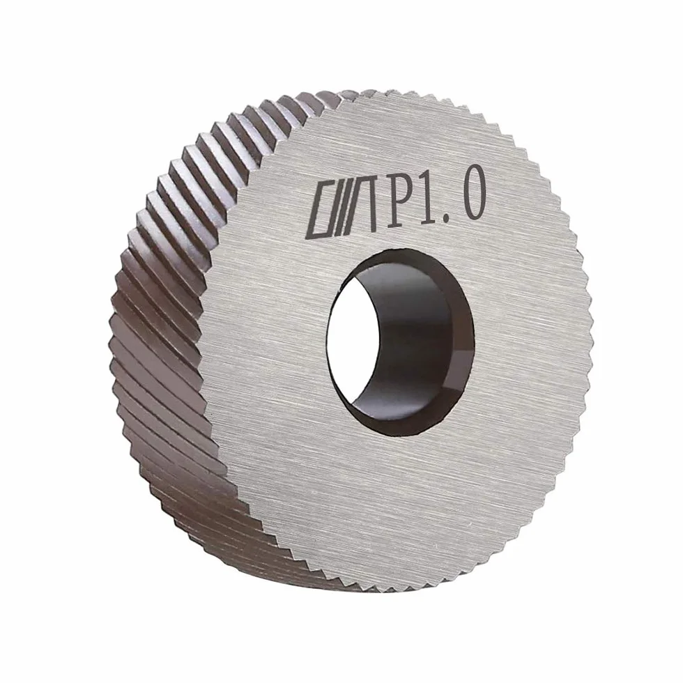 Set di ruote zigrinate in acciaio a doppia ruota con denti inclinati ruota diagonale set di ruote zigrinate lineari passo 0,5 mm 1 mm 2 mm per tornio
