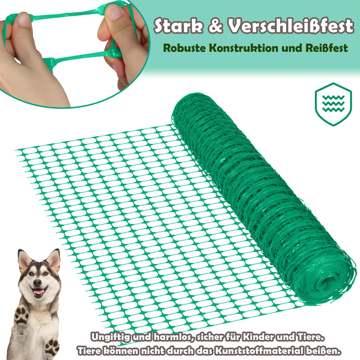 Froadp Recinzione di vimini da 1 m x 30 m con chiodi da terra e nastri, rete di protezione in plastica, recinzione mobile multifunzionale, recinto di pecora, recinzione per cani, pollame (verde)