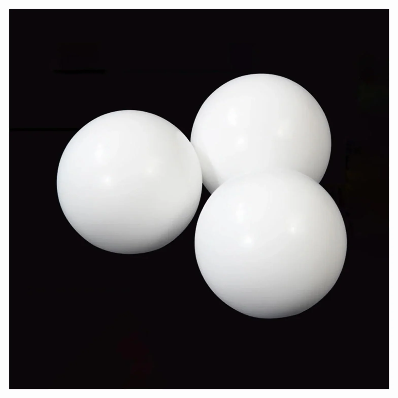 ZHGUIMING Sfere in PTFE solido F4 Sfere in plastica Sfere a membrana for pompa 3/4/5/6/6,35/7/8/9/9,5/10/12/12,7/14/15/16/18~25mm(5 PCS,25mm)