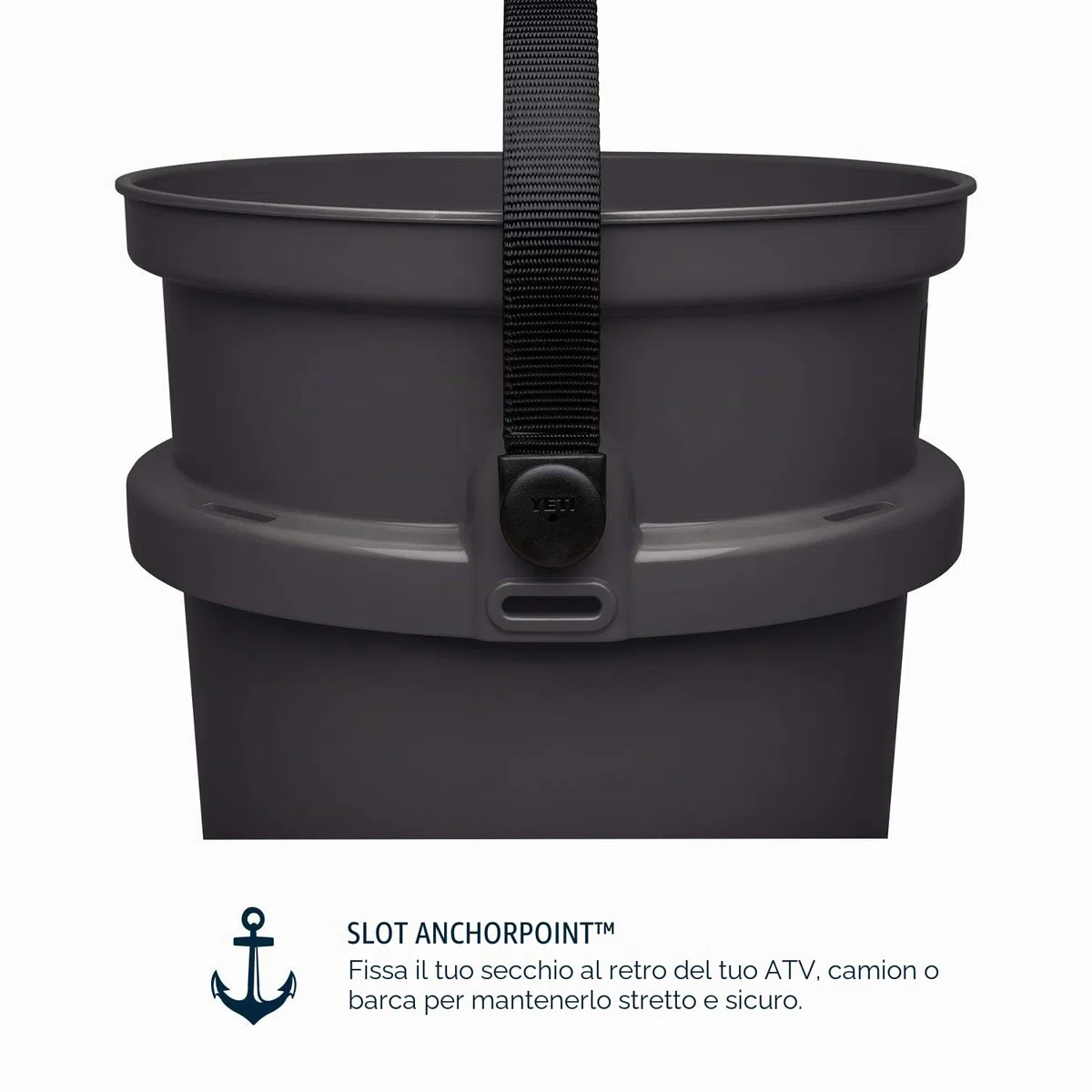 YETI Loadout - Secchio da 5 galloni, resistente agli urti, pesca/utilità, carbone