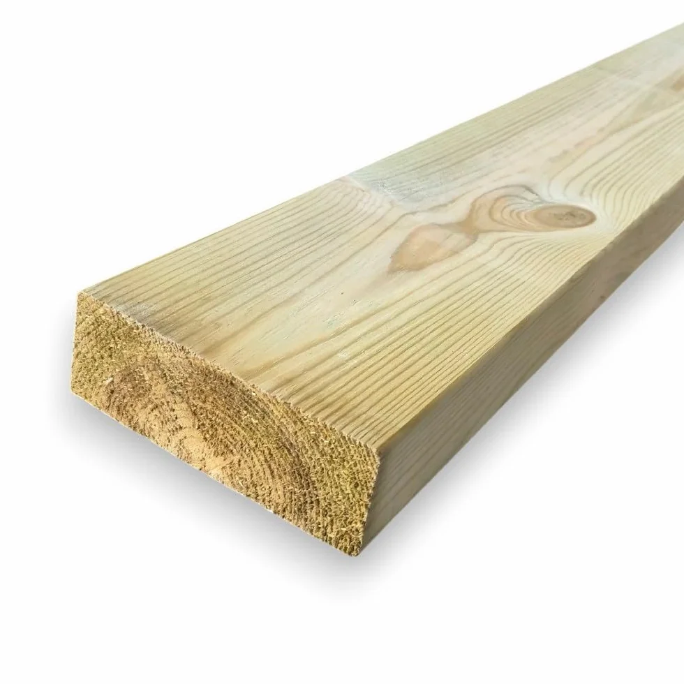 SUNWOOD Listello in Pino Massello Impregnato in Autoclave 4,5x12 cm 300 cm Travetto per Esterni Pergole Gazebo