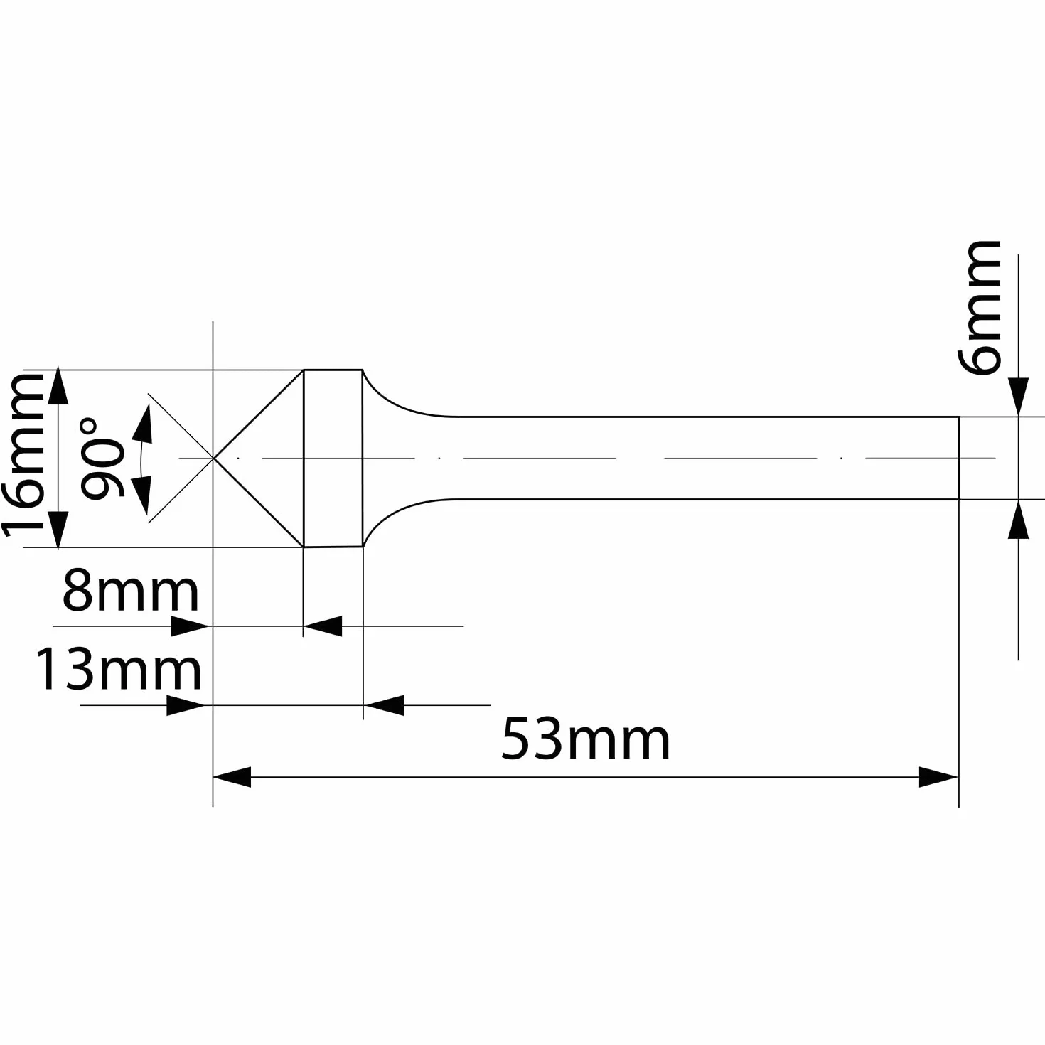 Fresa in metallo duro con rivestimento ULTRA Co, diametro 12mm, gambo 6mm
