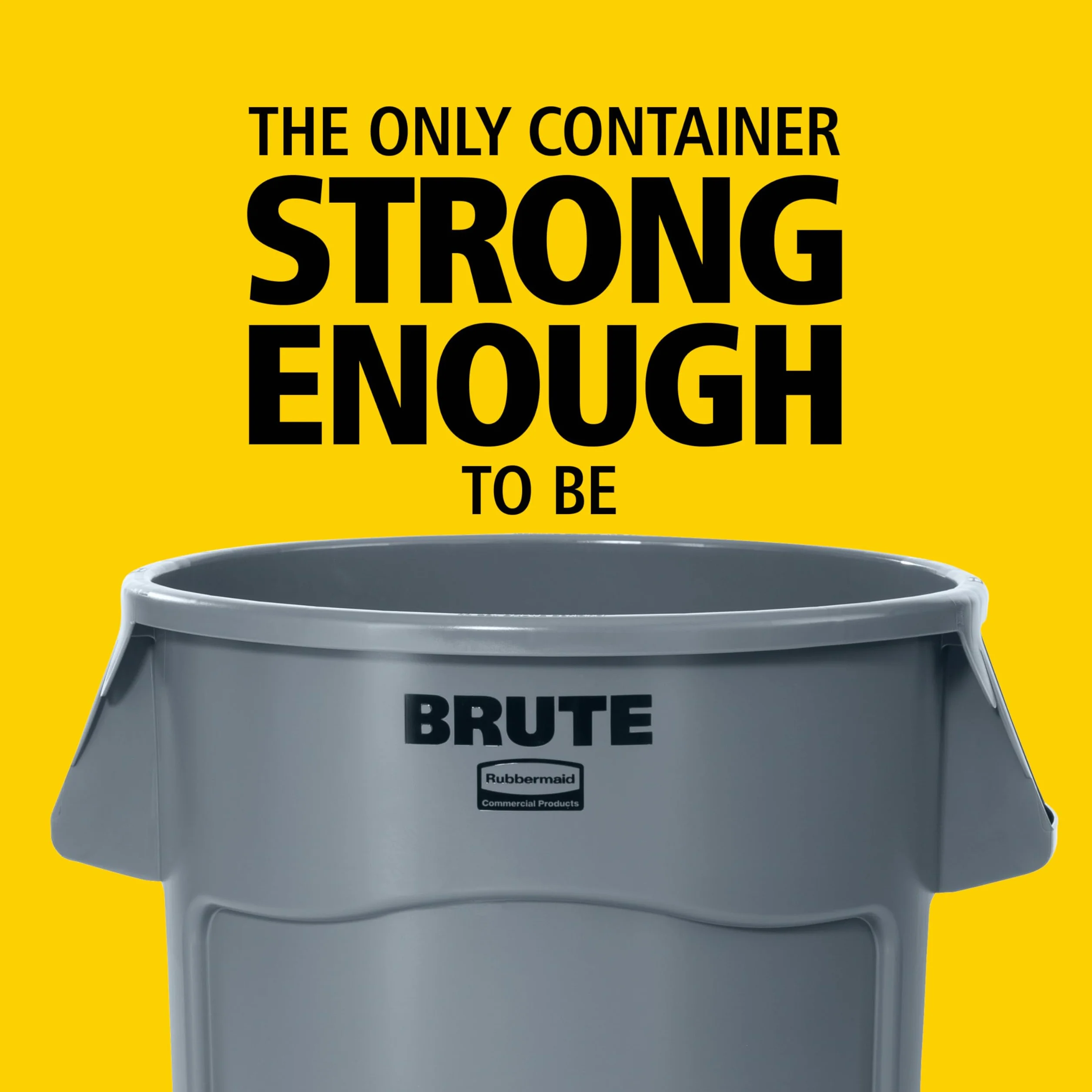 Rubbermaid Commercial Products FG262000 GRAY Brute Contenitore Rotondo a Bassa Densità in Polietilene (LLDPE), 75.7 L, Grigio