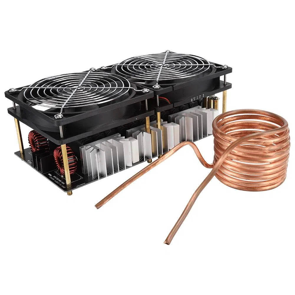 Socobeta Riscaldatore a induzione 12V-48V 2500W Riscaldatore a induzione ad Alta frequenza Modulo Scheda PCB Driver Flyback per Fai da Te Modulo di Potenza ZVS