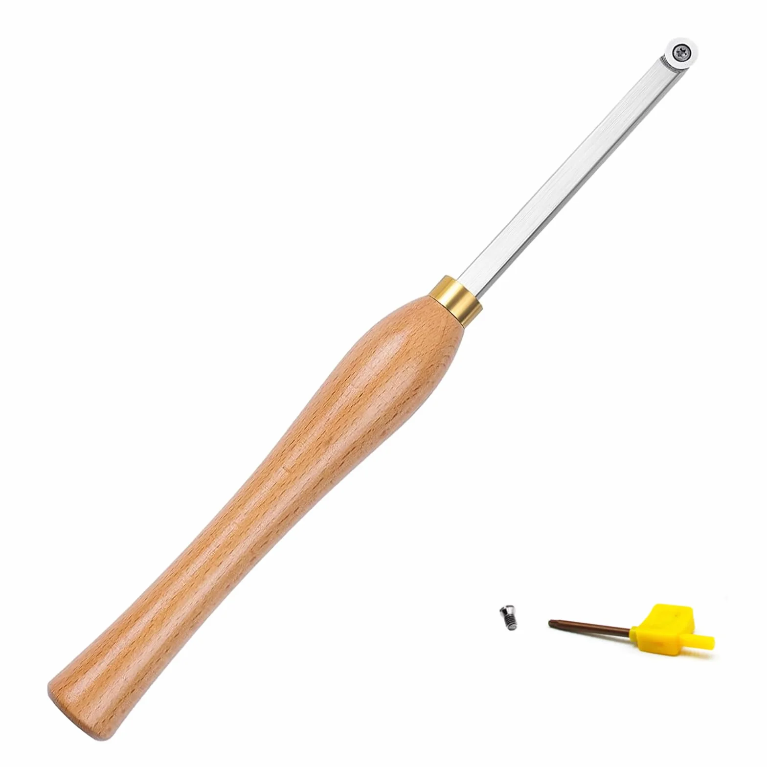 Mini Scalpello da Tornio Professionale con Inserti Rotondi in Carburo da 12mm,Strumento per Tornitura Legno per Professionisti e Hobbisti