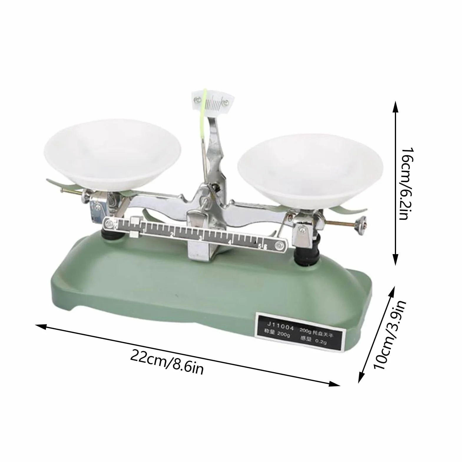 E Beam Balance, Waage Mit Gewichten, Balkenwaage School Belt Scales, Science Decorative 200G0.2G Bilancia a Vassoio Meccanico con Pesi Strumento di Insegnamento per Laboratorio di