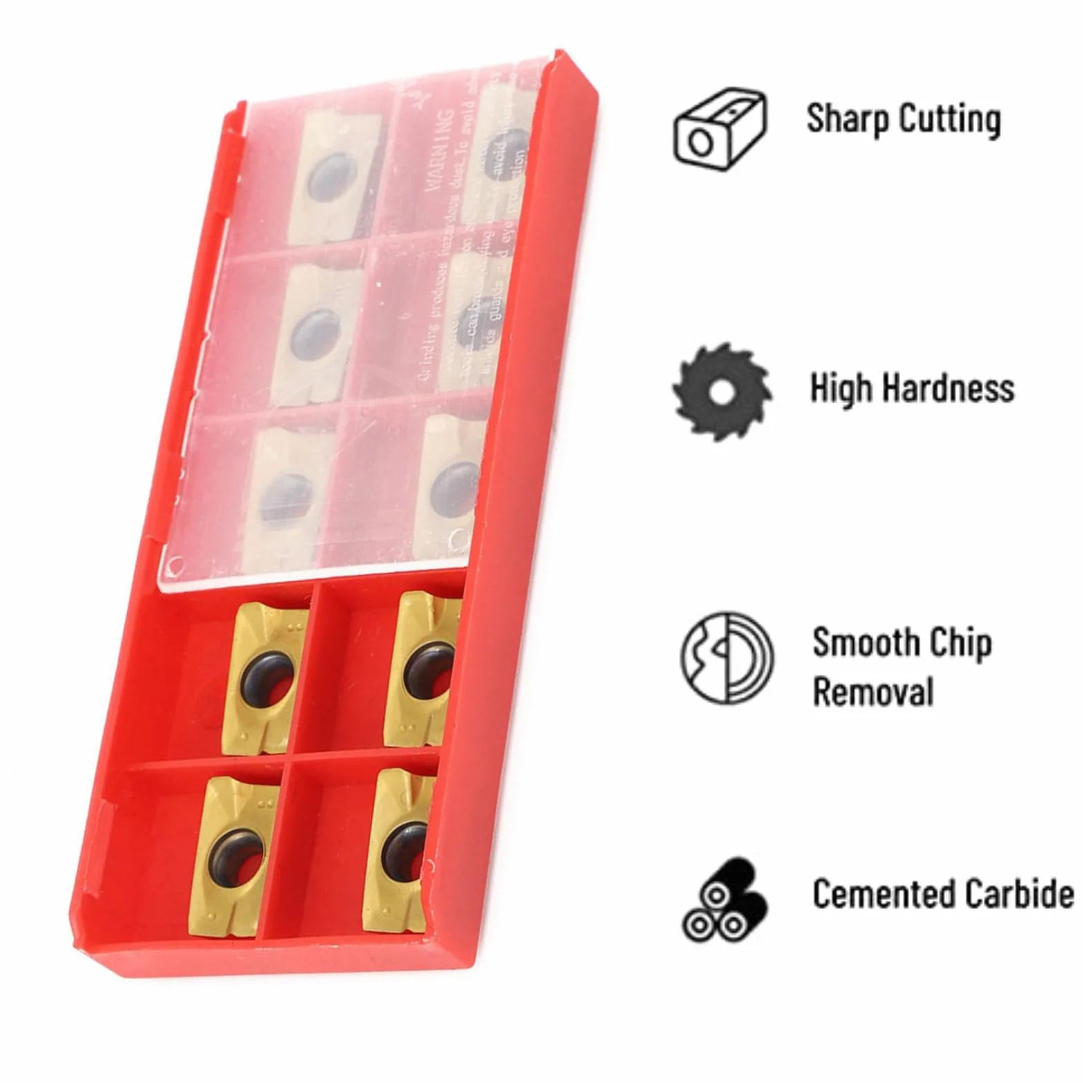 APMT1604 Inserti in Metallo Duro Cementato 10PCS per Fresatura e Tornio Acciaio Inossidabile 15-50HRC