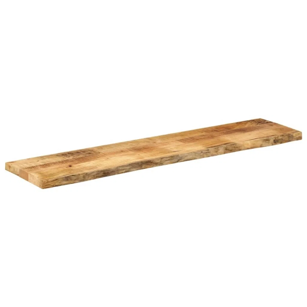 vidaXL Piano Tavolo 140x40x2,5 cm Bordi Vivi Legno di Mango Grezzo, Piano Sostituzione Tavolo, Piano per Tavolo da Pranzo, Piano d'appoggio