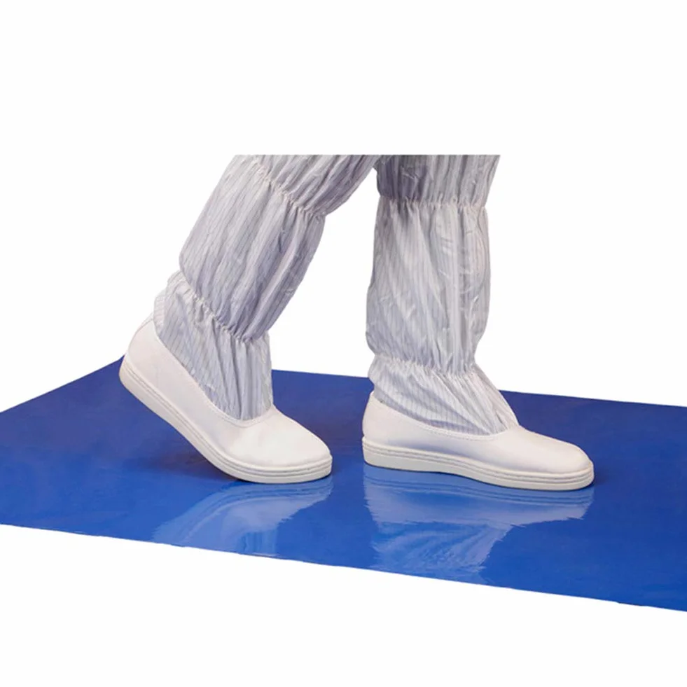 Uposao 30PCS Tappetino Antibatterico per Scarpe Staccabile, PVC Rimovibili Appiccicoso Tappetino per Camera Bianca Tappeto Decontaminante Adesivo Pulizia Tappetini per Domestico, Ospedaliero, 45x60cm