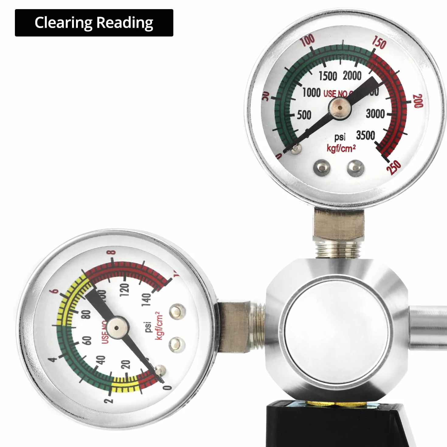 QWORK® Regolatore CO2 Acquario, Doppio Indicatore, con Contabolle e Sistema di Valvole di Ritegno (Interfaccia W21.8)