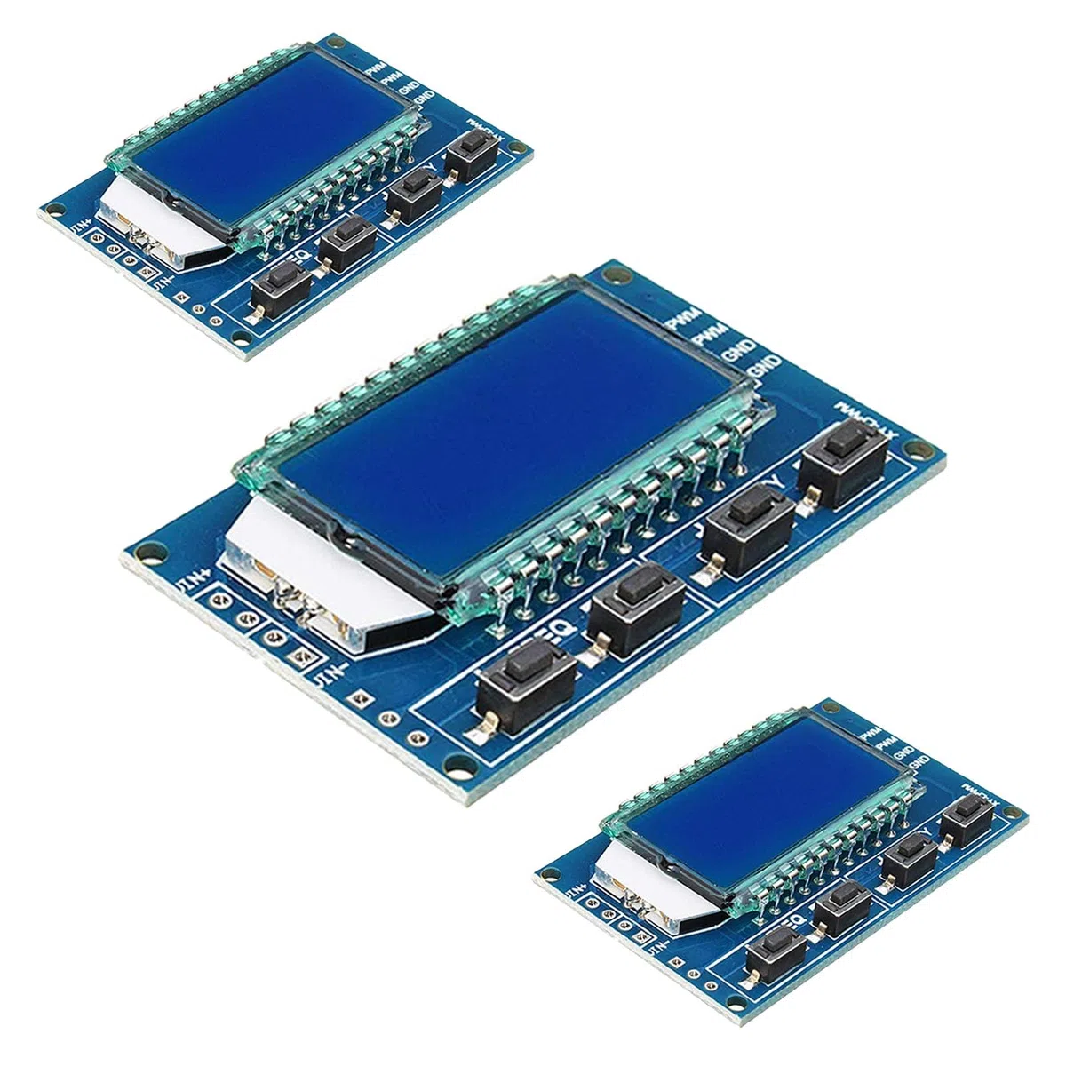 GERUI 3 generatori di segnale PWM a 1 canale, con ciclo di lavoro regolabile a frequenza di impulsi PWM, dotato di display LCD da 1 Hz-150 KHz, 3,3 V-30 V PWM