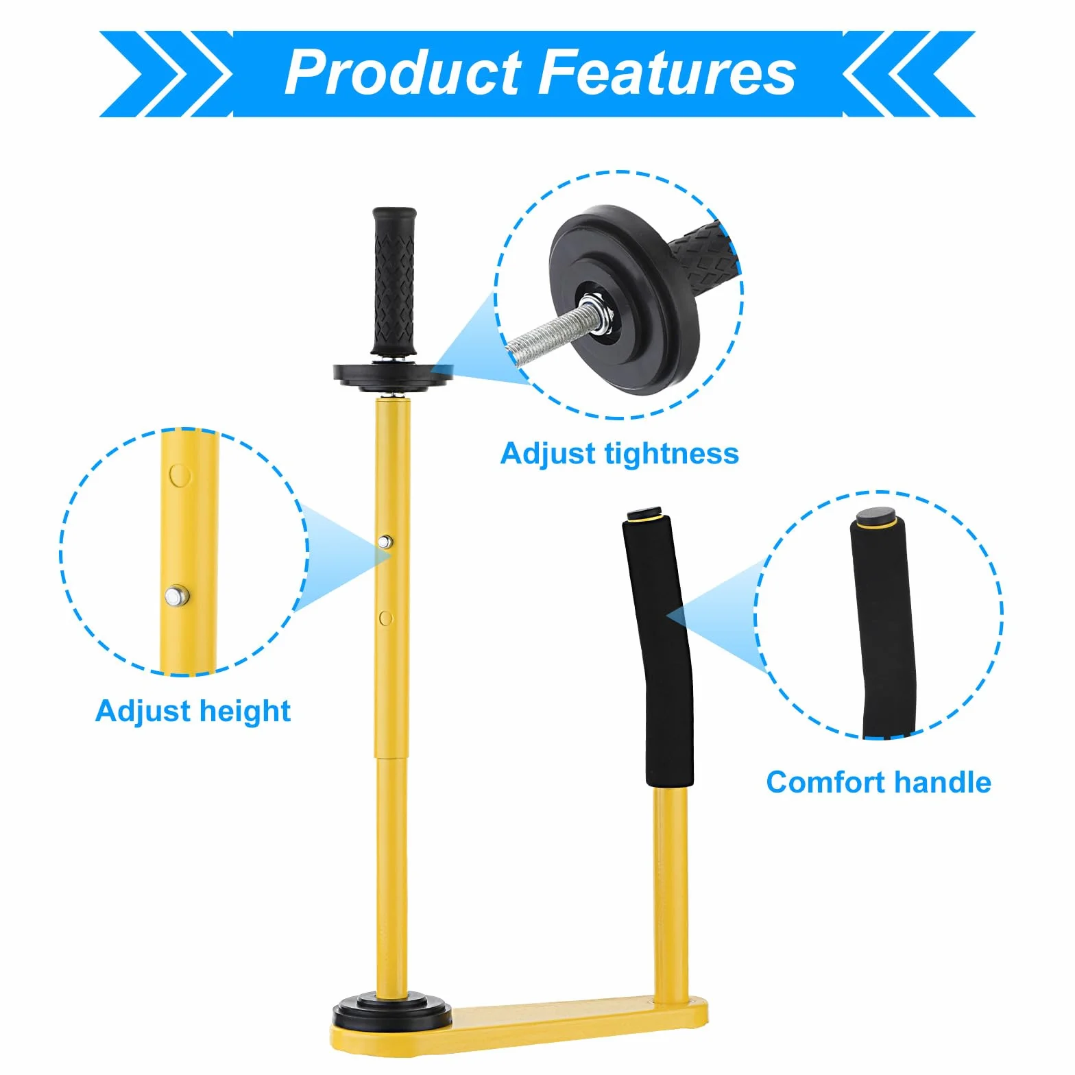 PATIKIL Restringibile Avvolgi Maniglia Estensibile Avvolgi Erogatore Estensibile Pellicola Erogatore Regolabile Altezza Pallet Avvolgitore per 45-50cm/17,7-19,7" Avvolgitore elastico