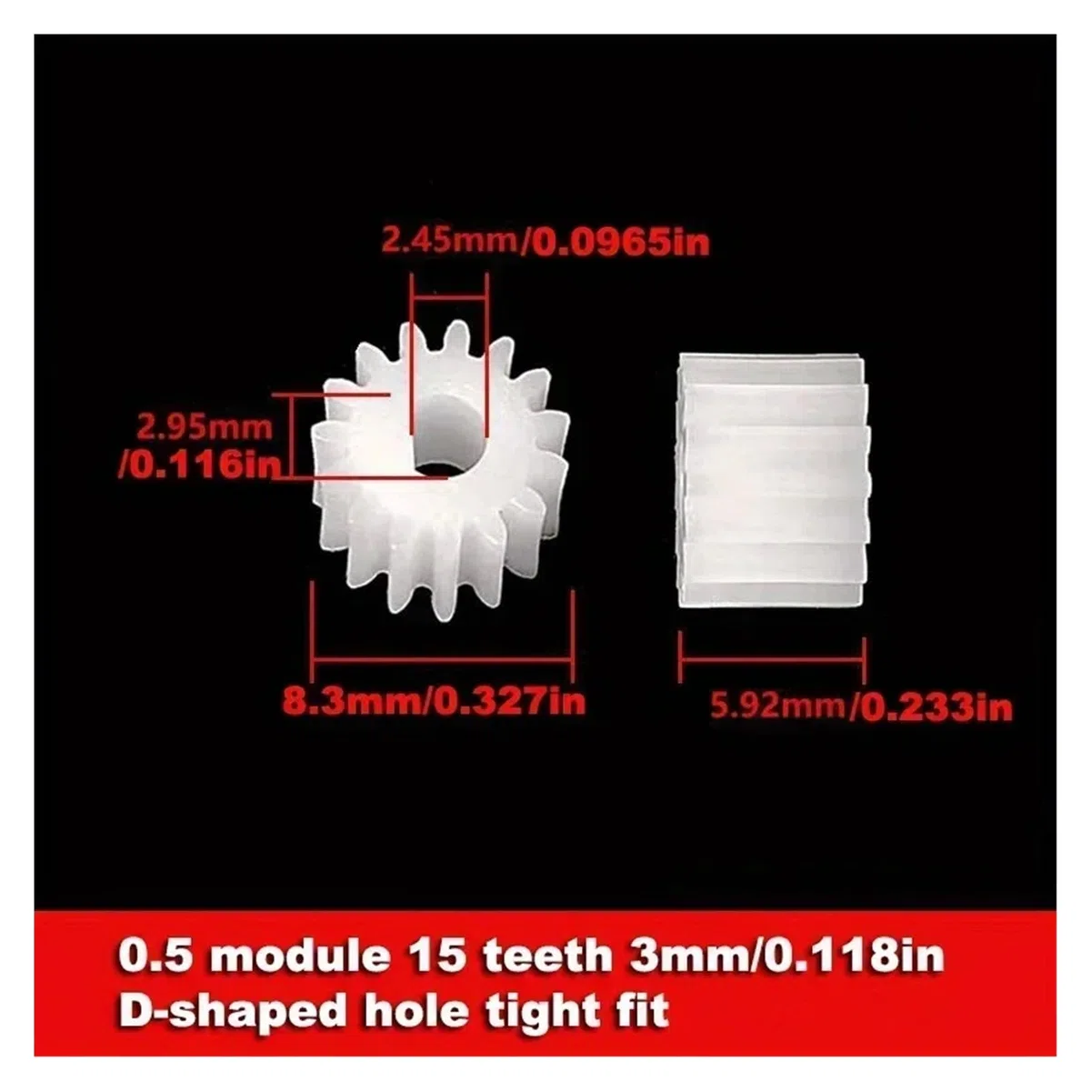 Set di Ingranaggi in plastica con motoriduttore N20, cremagliera e pignone
