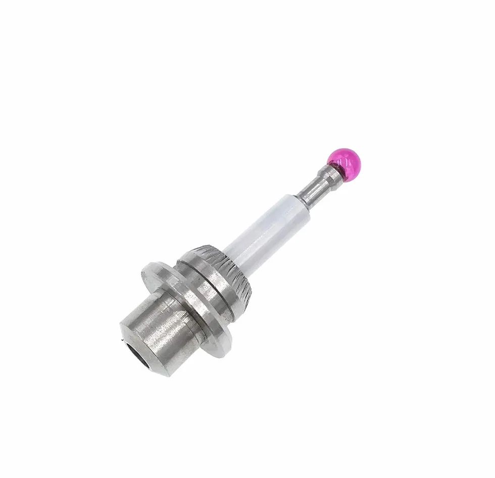 Pulsante filettato M3 Haimer inserto per sfera di rubino Ø 4 mm codolo in ceramica lunghezza 25 mm