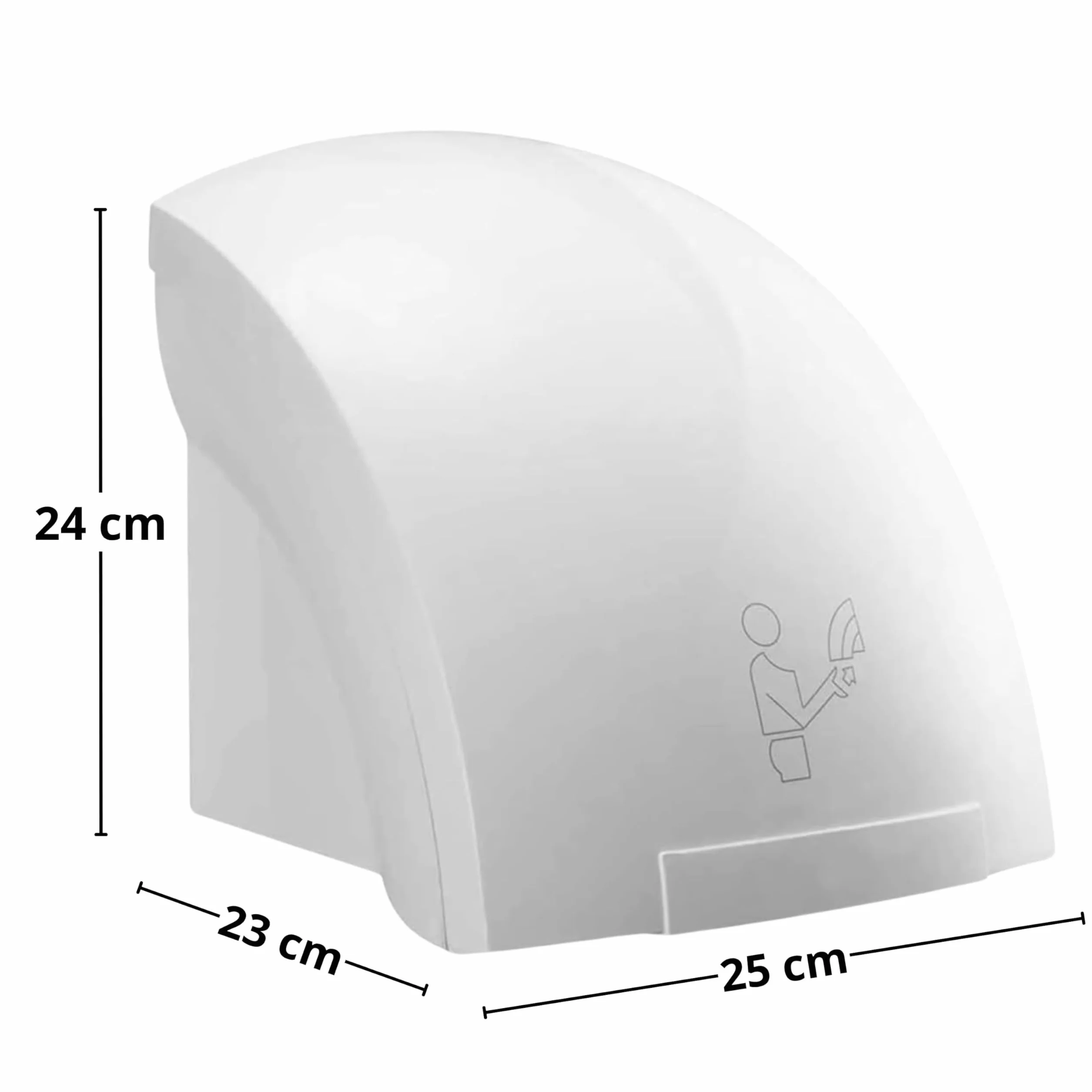 YASTA Asciugamani Automatico Elettrico da Parete 1800W Fotocellula Getto Aria Calda