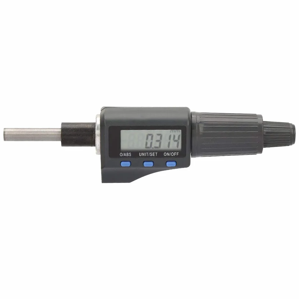 Testina micrometrica digitale da 0,001 mm, strumenti di misurazione dello spessore, unità di supporto per testina elettronica da 0-25 mm Conversione