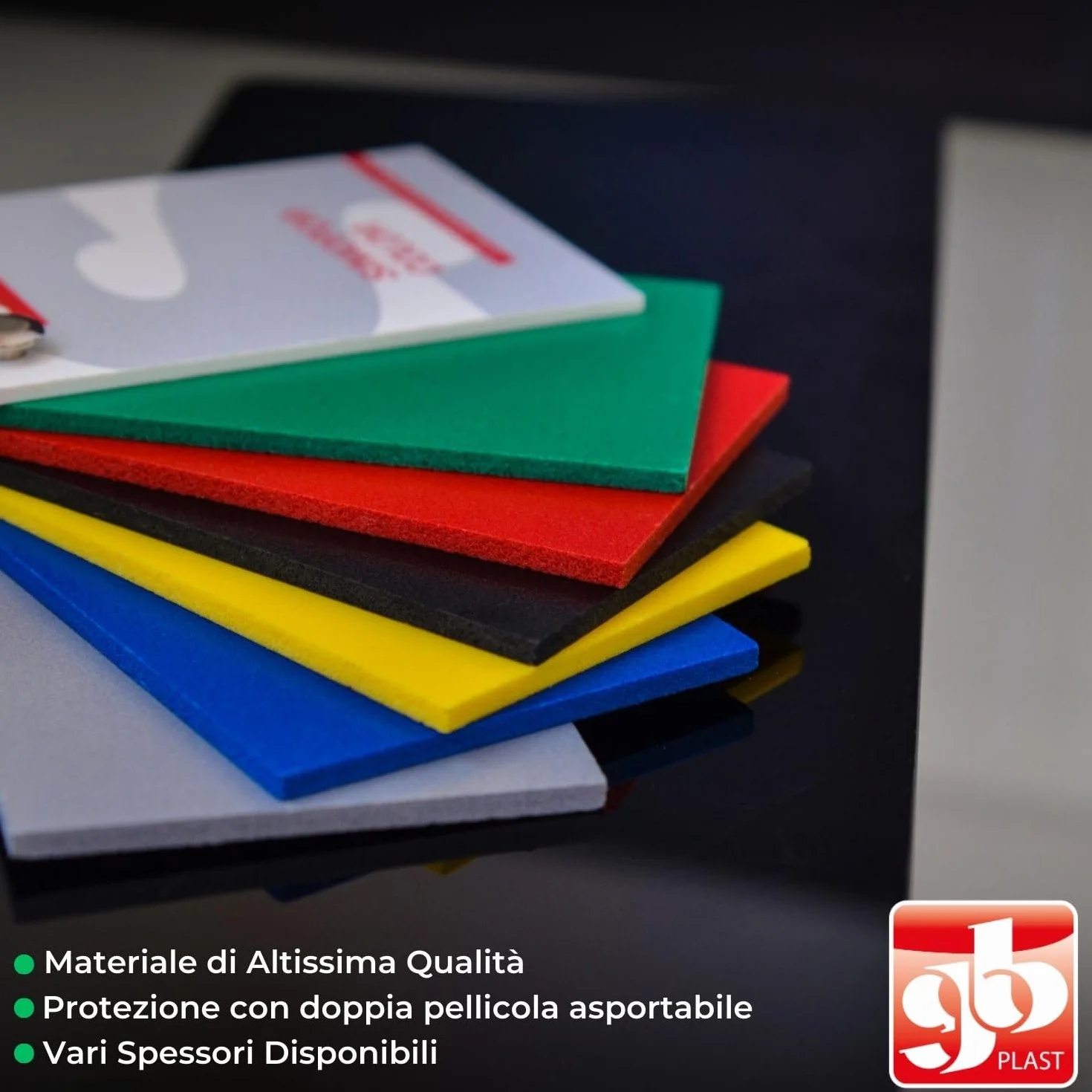 Plavaly Pannello PVC Espanso Nero 50x50cm 5mm Resistente Acqua Umidità