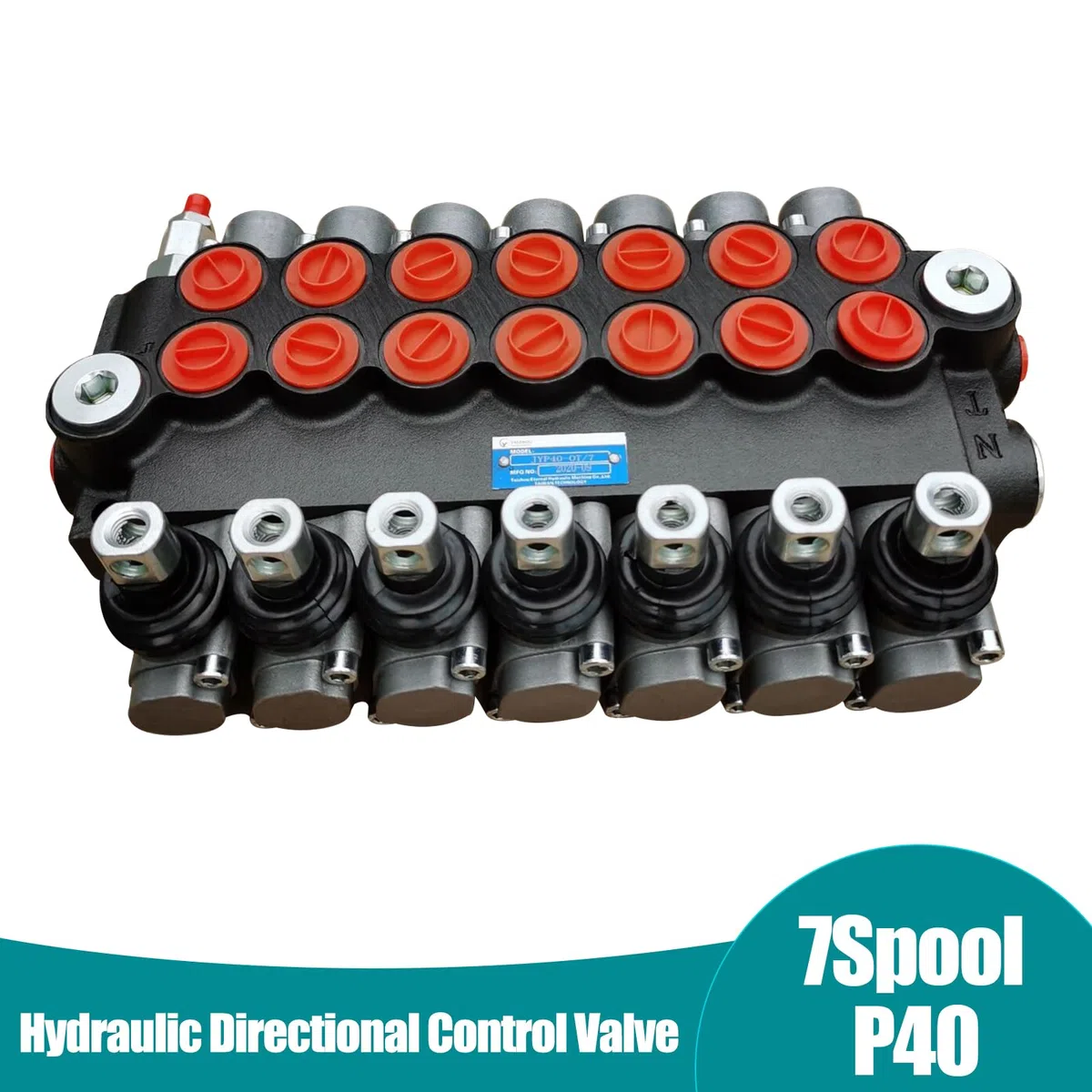 MINRS Valvola idraulica, valvola di controllo manuale, 7 volte, 3600psi, 60L/min, cilindro idraulico a doppia azione, valvola di controllo direzionale idraulica per trattore, caricatore, rimorchi
