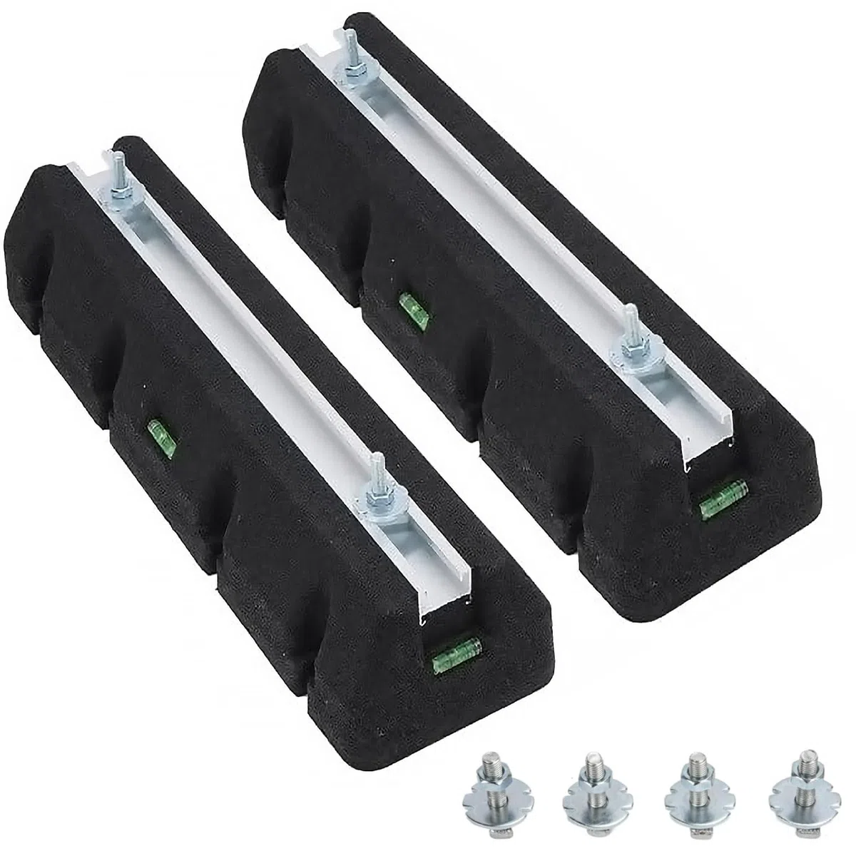 Base Ammortizzante Per Aria Condizionata E Pompa Di Calore, Piedini Antivibrazioni In Gomma Con Livella A Bolla, Set Base Ammortizzante, Resistente Ai Raggi Uv, 400 Kg, Portata (400 Mm), Per Aria